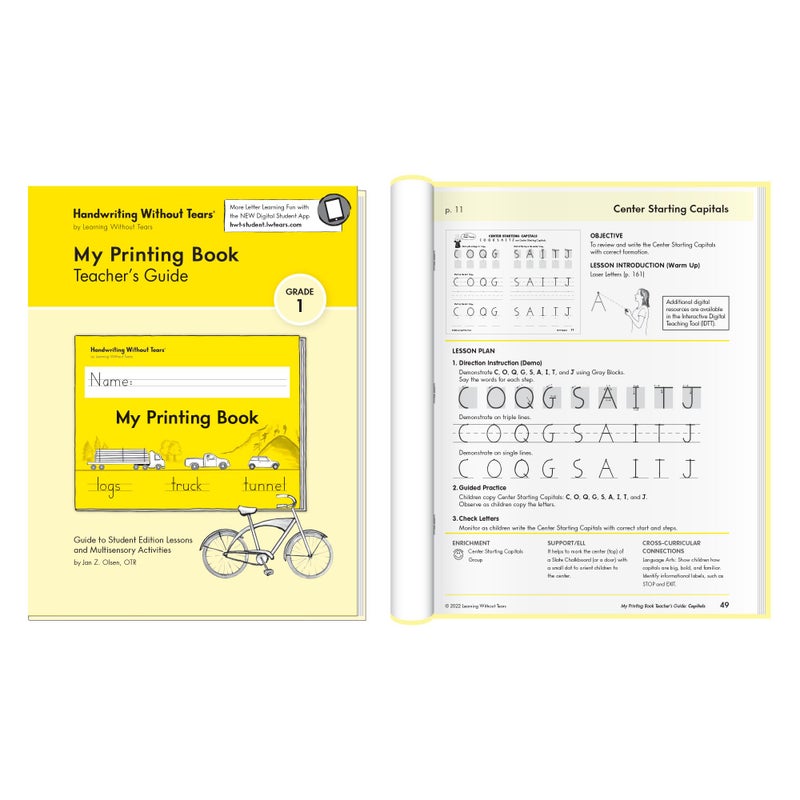 Handwriting Without Tears, 1st Grade Printing Bundle, Age 6+, 1st Grade+, Student Workbook, Writing Journal & Teacher's Guide, School & Home, Language Arts, Tutoring, Tiny Pencils, Desk Strip - Image 2